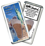 New York City FootWhere® Souvenir Fridge Magnet. Made in USA - FootWhere® Souvenir Shop