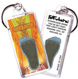 Oakland FootWhere® Souvenir Keychain. Made in USA-FootWhere® Souvenirs