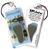 Oakland FootWhere® Souvenir Keychain. Made in USA-FootWhere® Souvenirs