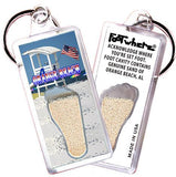Orange Beach FootWhere® Souvenir Keychain. Made in USA - FootWhere® Souvenir Shop