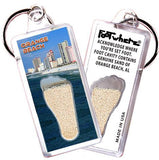 Orange Beach FootWhere® Souvenir Keychains. 6 Piece Set. Made in USA - FootWhere® Souvenir Shop
