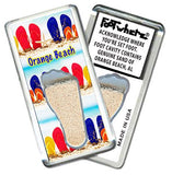 Orange Beach FootWhere® Souvenir Fridge Magnet. Made in USA - FootWhere® Souvenir Shop