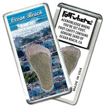 Ocean Beach FootWhere® Souvenir Fridge Magnet. Made in USA-FootWhere® Souvenirs
