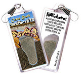 Ocean Beach FootWhere® Souvenir Zipper-Pulls. 6 Piece Set. Made in USA-FootWhere® Souvenirs