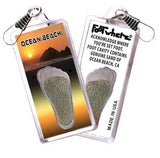Ocean Beach FootWhere® Souvenir Zipper-Pull. Made in USA-FootWhere® Souvenirs