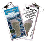 Ocean Beach FootWhere® Souvenir Zipper-Pulls. 6 Piece Set. Made in USA-FootWhere® Souvenirs