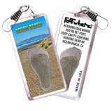 Ocean Beach FootWhere® Souvenir Zipper-Pull. Made in USA-FootWhere® Souvenirs