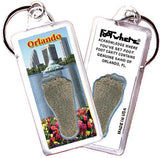 Orlando FootWhere® Souvenir Keychain. Made in USA-FootWhere® Souvenirs