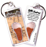 Oklahoma City FootWhere® Souvenir Keychain. Made in USA-FootWhere® Souvenirs