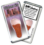 Oklahoma City FootWhere® Souvenir Fridge Magnet. Made in USA-FootWhere® Souvenirs
