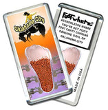 Oklahoma City FootWhere® Souvenir Fridge Magnet. Made in USA-FootWhere® Souvenirs