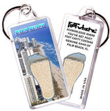 Palm Beach, FL FootWhere® Souvenir Key Chain. Made in USA-FootWhere® Souvenirs
