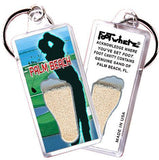 Palm Beach, FL FootWhere® Souvenir Key Chain. Made in USA-FootWhere® Souvenirs