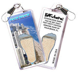 Palm Beach, FL FootWhere® Souvenir Zipper-Pull. Made in USA-FootWhere® Souvenirs
