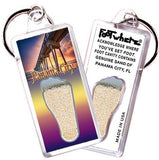 Panama City, FL FootWhere® Souvenir Key Chain. Made in USA-FootWhere® Souvenirs