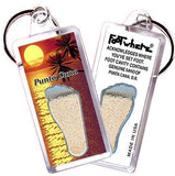 Punta Cana FootWhere® Souvenir Keychain. Made in USA-FootWhere® Souvenirs