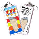 Punta Cana FootWhere® Souvenir Zipper-Pulls. 6 Piece Set. Made in USA - FootWhere® Souvenir Shop