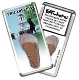 Philadelphia FootWhere® Souvenir Fridge Magnet. Made in USA-FootWhere® Souvenirs