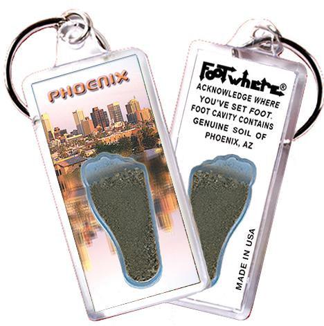 Phoenix FootWhere® Souvenir Key Chain. Made in USA-FootWhere® Souvenirs