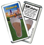 Pittsburgh FootWhere® Souvenir Fridge Magnet. Made in USA-FootWhere® Souvenirs