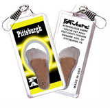 Pittsburgh FootWhere® Souvenir Zipper-Pull. Made in USA-FootWhere® Souvenirs