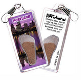 Portland, OR FootWhere® Souvenir Zipper-Pull. Made in USA-FootWhere® Souvenirs