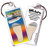 Puerto Rico FootWhere® Souvenir Keychains. 6 Piece Set. Made in USA
