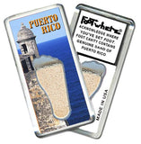 Puerto Rico FootWhere® Souvenir Fridge Magnets. 6 Piece Set. Made in USA - FootWhere® Souvenir Shop