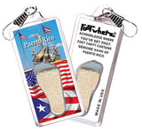 Puerto Rico FootWhere® Souvenir Zipper-Pull. Made in USA-FootWhere® Souvenirs