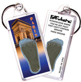 Paris FootWhere® Souvenir Keychains. 6 Piece Set. Made in USA - FootWhere® Souvenir Shop