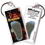 Paris FootWhere® Souvenir Key Chain. Made in USA-FootWhere® Souvenirs