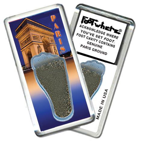 Paris FootWhere® Souvenir Fridge Magnet. Made in USA-FootWhere® Souvenirs