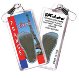 Paris FootWhere® Souvenir Zipper-Pulls. 6 Piece Set. Made in USA - FootWhere® Souvenir Shop
