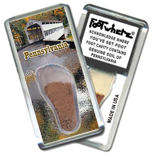 Pennsylvania FootWhere® Souvenir Magnet. Made in USA-FootWhere® Souvenirs
