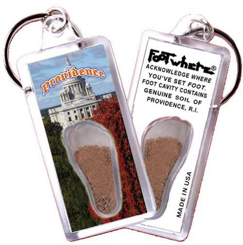 Providence FootWhere® Souvenir Keychain. Made in USA-FootWhere® Souvenirs