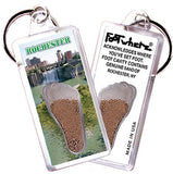 Rochester, NY FootWhere® Souvenir Key Chain. Made in USA-FootWhere® Souvenirs