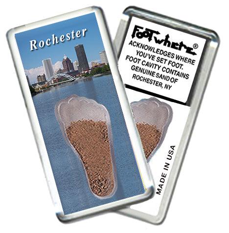 Rochester, NY FootWhere® Souvenir Magnet. Made in USA-FootWhere® Souvenirs