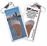 Rochester, NY FootWhere® Souvenir Zipper-Pull. Made in USA-FootWhere® Souvenirs