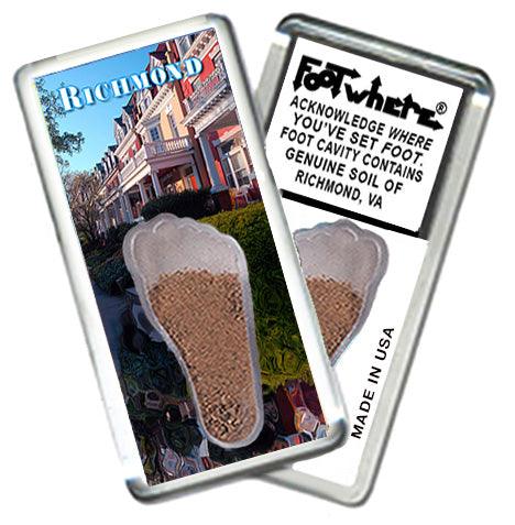 Richmond, VA FootWhere® Souvenir Fridge Magnet. Made in USA-FootWhere® Souvenirs