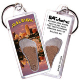 Raleigh FootWhere® Souvenir Keychain. Made in USA-FootWhere® Souvenirs