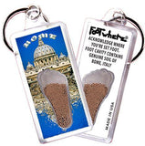 Rome, Italy FootWhere® Souvenir Keychain. Made in USA-FootWhere® Souvenirs