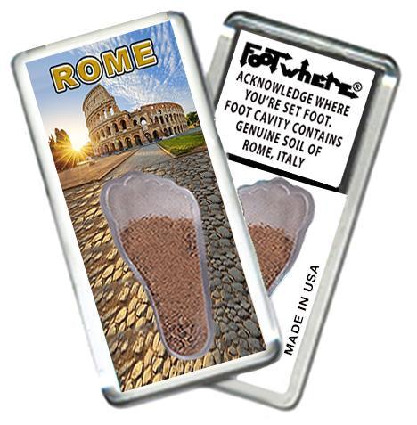 Rome, Italy FootWhere® Souvenir Fridge Magnet. Made in USA-FootWhere® Souvenirs