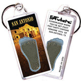San Antonio FootWhere® Souvenir Key Chain.Made in USA-FootWhere® Souvenirs