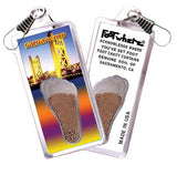 Sacramento FootWhere® Souvenir Zipper-Pull. Made in USA-FootWhere® Souvenirs