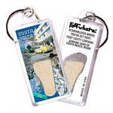 South Beach Miami FootWhere® Souvenir Keychain. 72 pieces/ 6 assorted styles.