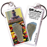 Charleston, SC FootWhere® Souvenir Key Chain. Made in USA-FootWhere® Souvenirs