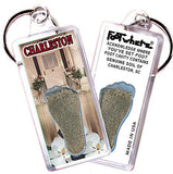 Charleston, SC FootWhere® Souvenir Keychains. 6 Piece Set. Made in USA-FootWhere® Souvenirs