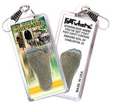 Charleston, SC FootWhere® Souvenir Zipper-Pull. Made in USA-FootWhere® Souvenirs