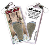 Charleston, SC FootWhere® Souvenir Zipper-Pulls. 6 Piece Set. Made in USA-FootWhere® Souvenirs