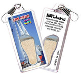 San Diego FootWhere® Souvenir Zipper-Pull. Made in USA-FootWhere® Souvenirs